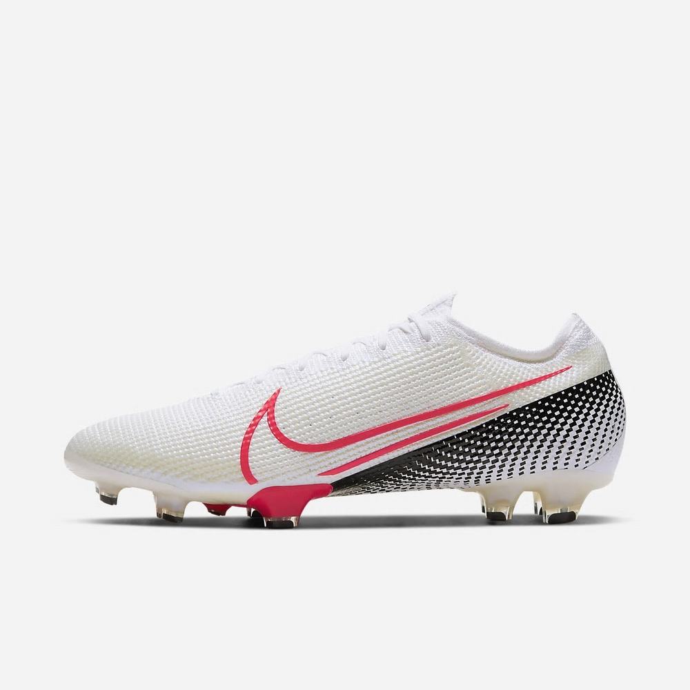 Crampon De Foot Nike Mercurial Vapor 13 Elite FG Blanche 5960-314 White/Black/Laser Crimson Femme | BDH-30983988